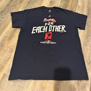 Majestic Navy Braves Postseason Tee